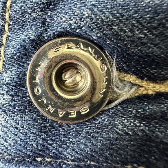 Sean John Mens Size‎ 36 Blue Bermuda Shorts Denim Cotton - Picture 3 of 11